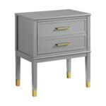 Bruno Night Stand w/Power Port in grey