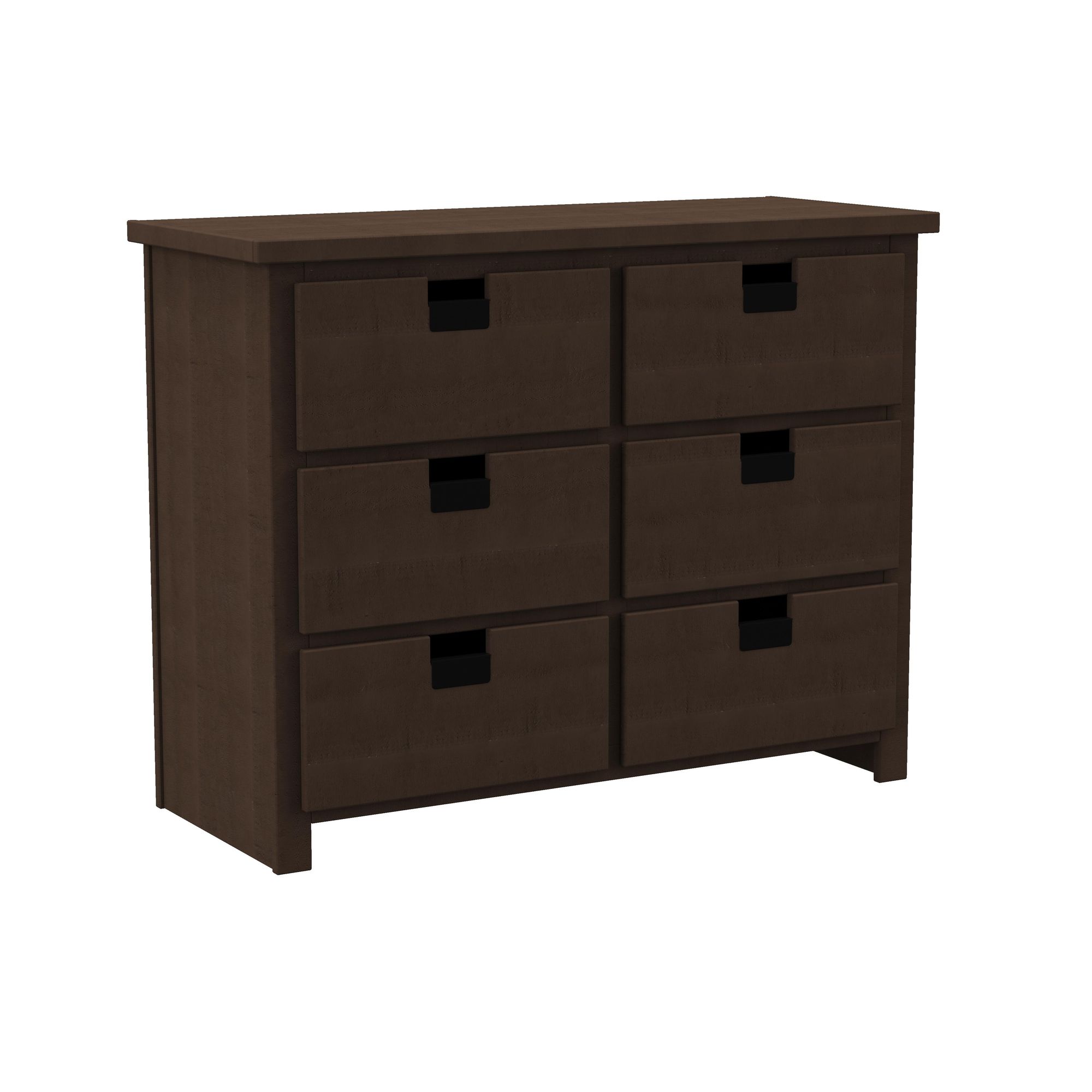 Cali Kids Six Drawer Dresser in Brown