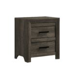 Eleanor 2-Drawer Nightstand in Mocha Grey