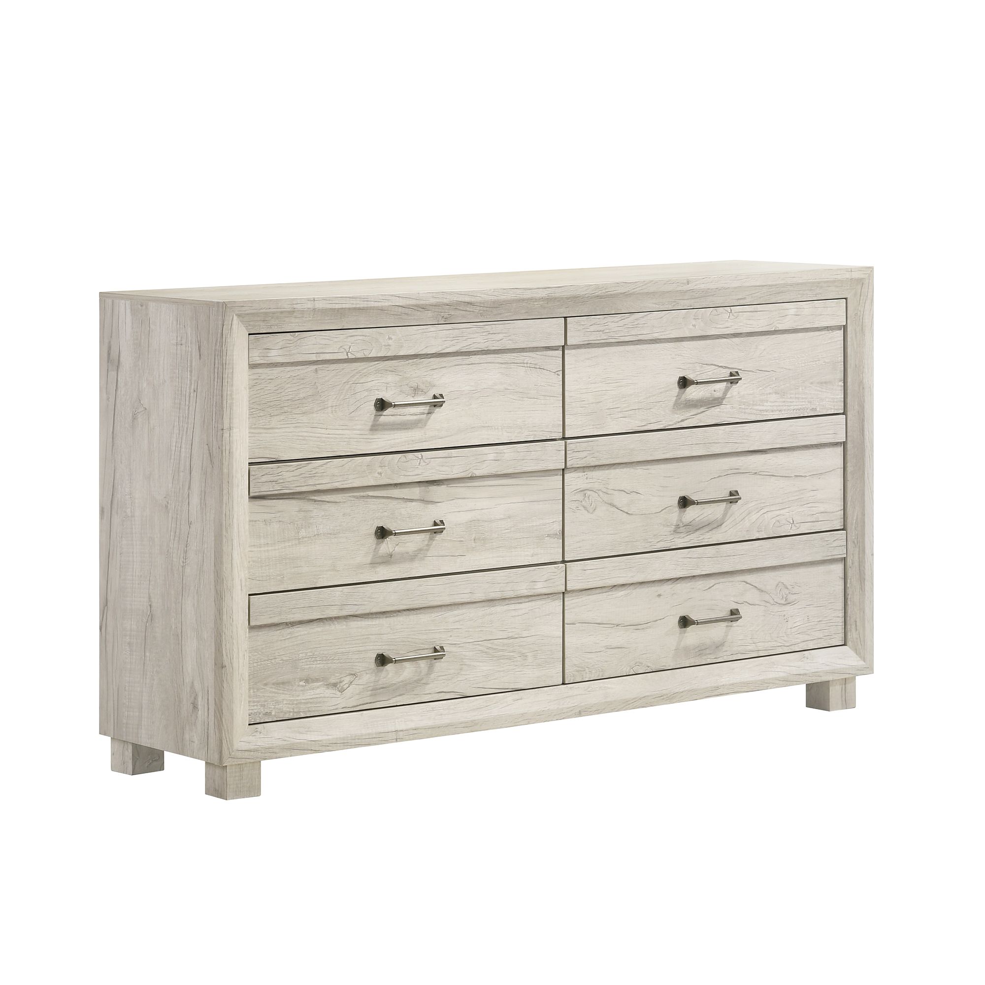 Fort Worth 6-Drawer Dresser in White (Sturdy Act)