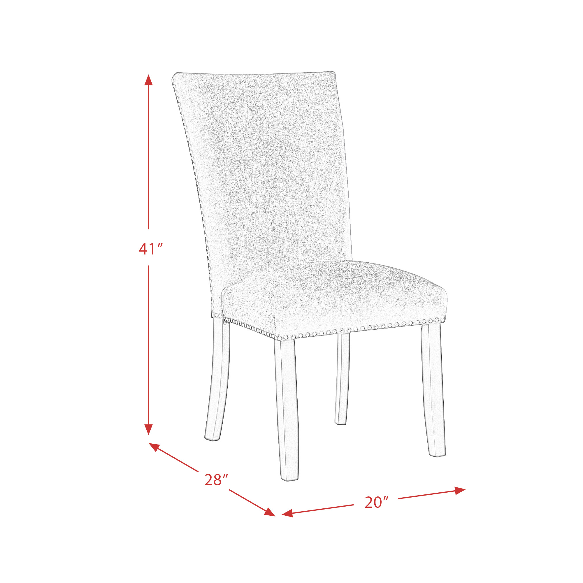 Francesca-Rectangular-Dining-Blue-Velvet-Side-Chair-Line-Drawing