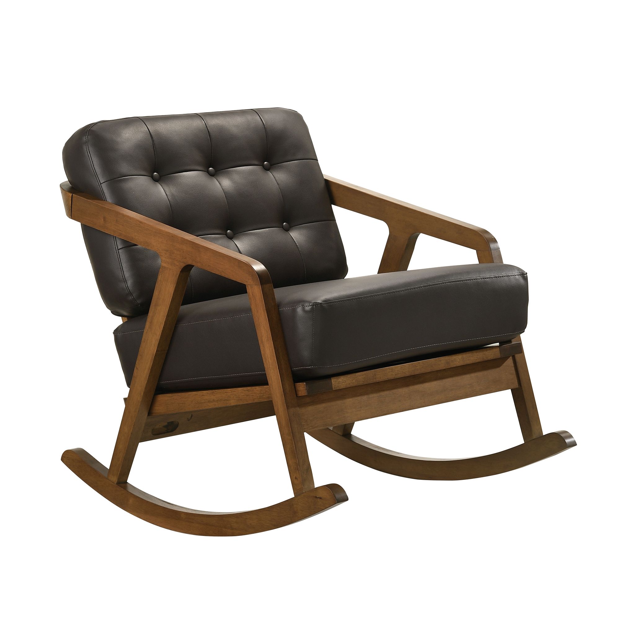 Ingram-Chair-Pine-PU-Brown-Angled-Silo