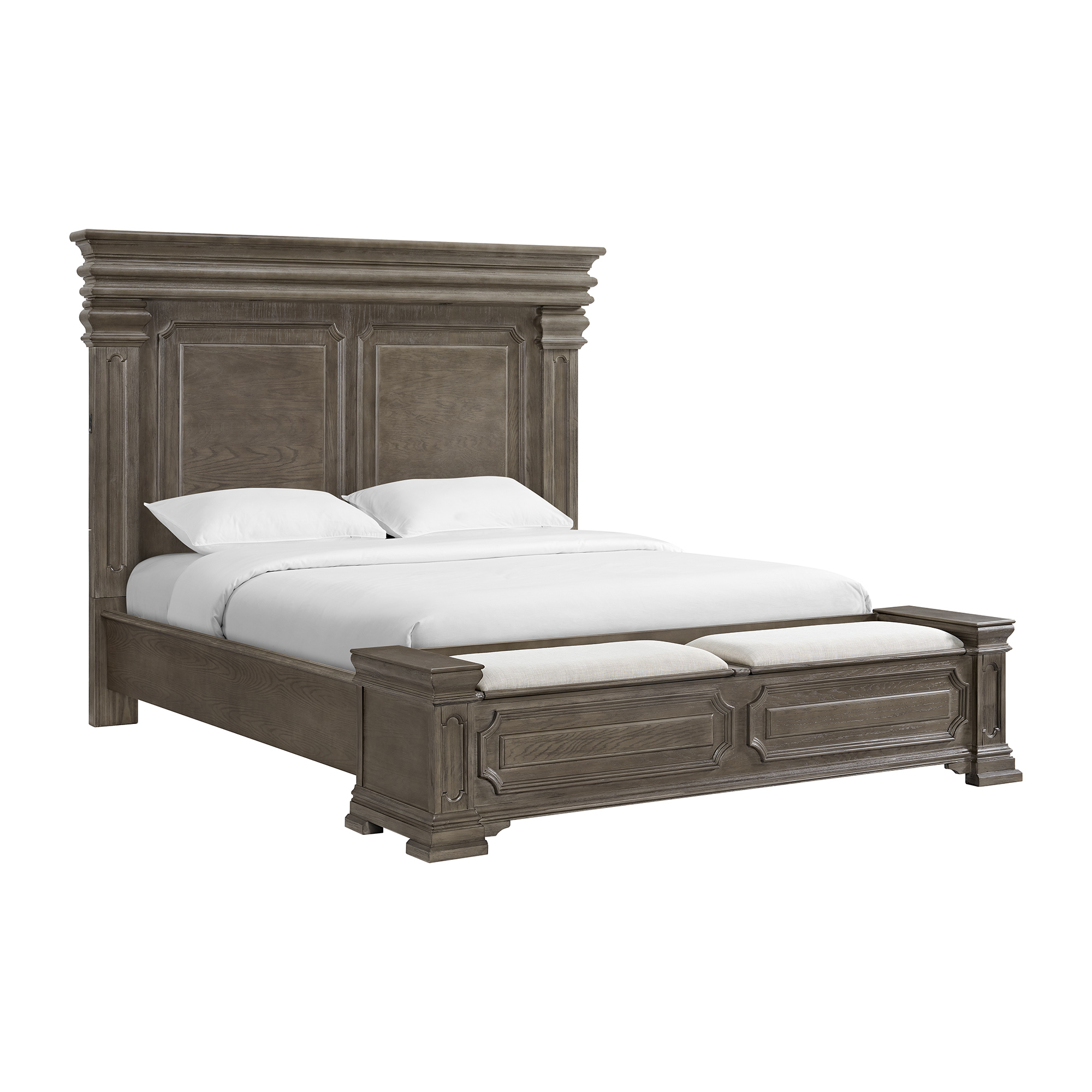 Kings-Court-King-Storage-Bed-In-Grey-Angle