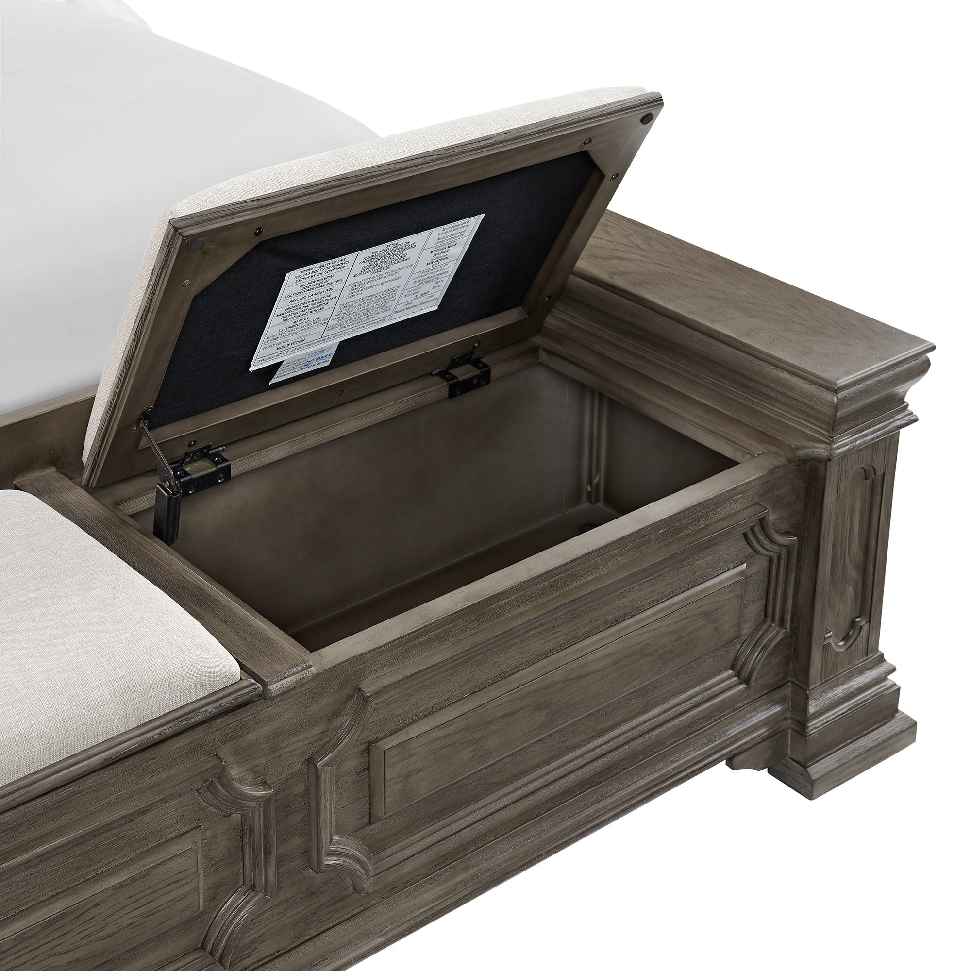 Kings-Court-Queen-Storage-Bed-In-Grey-Storage-Drawer