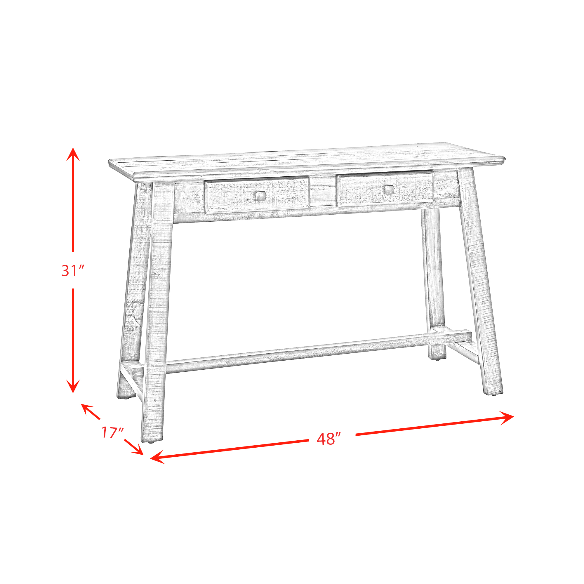 Madison-Console-Table-Line-Drawing