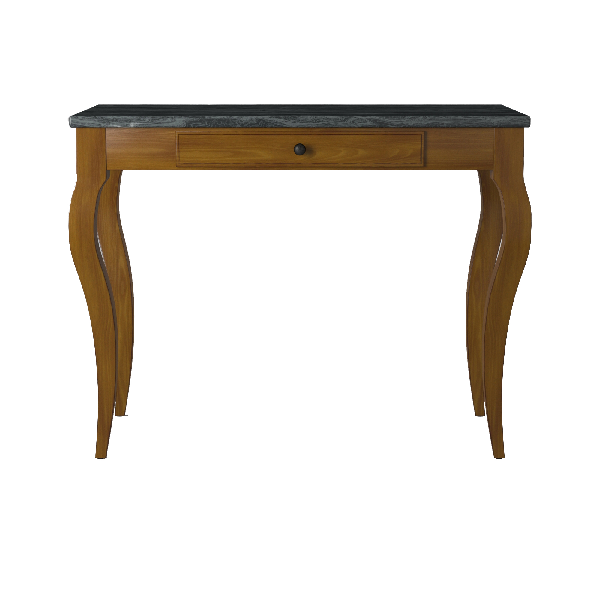 Melody-Rectangular-Desk-Grey-Marble-Top-Brown-Front-Silo