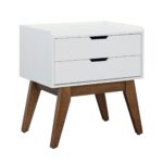 Sade 2 Drawer Night Stand in White