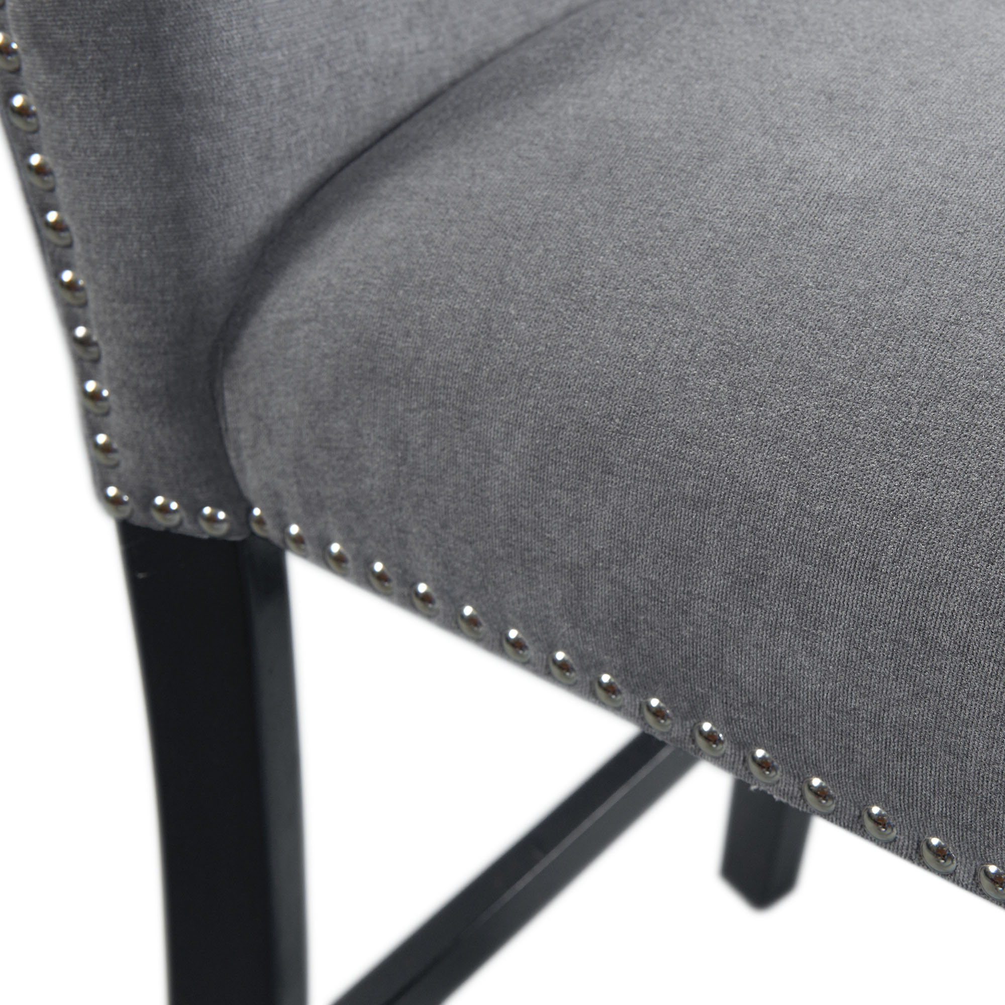 Tuscany-Counter-Linen-Nailhead-Side-Chair-Charcoal-Seat-Detail