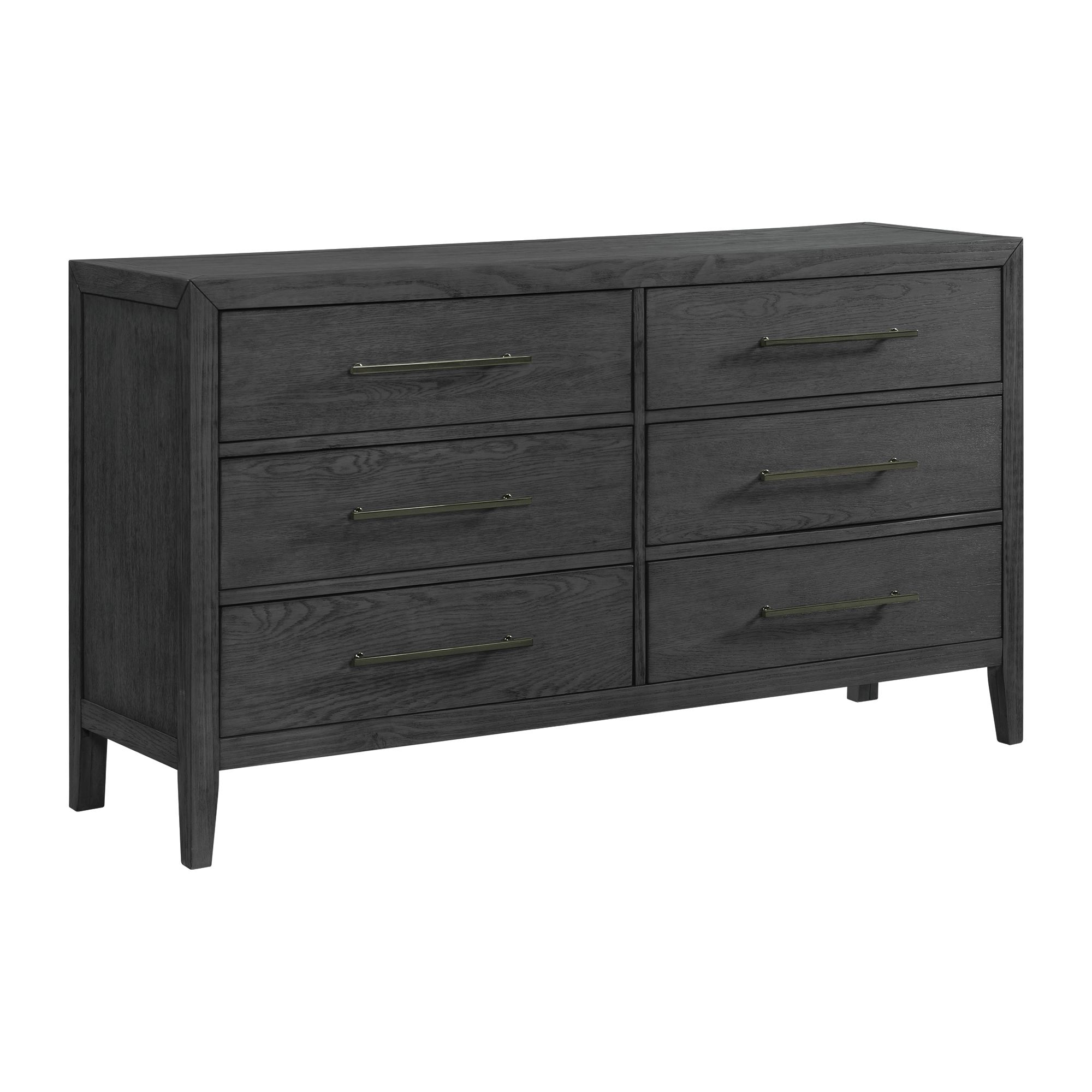 Versailles Contemporary 6-Drawer Dresser in Black
