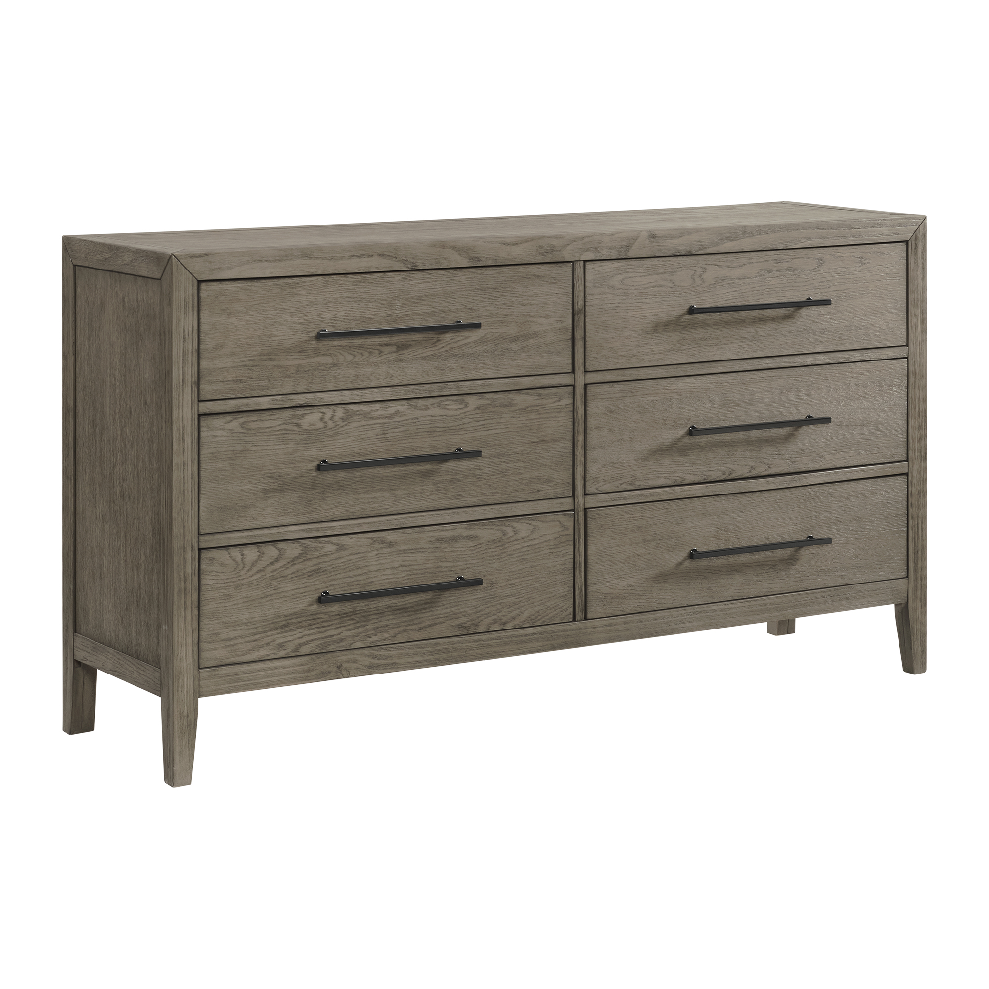 Versailles Contemporary 6-Drawer Dresser in Grey
