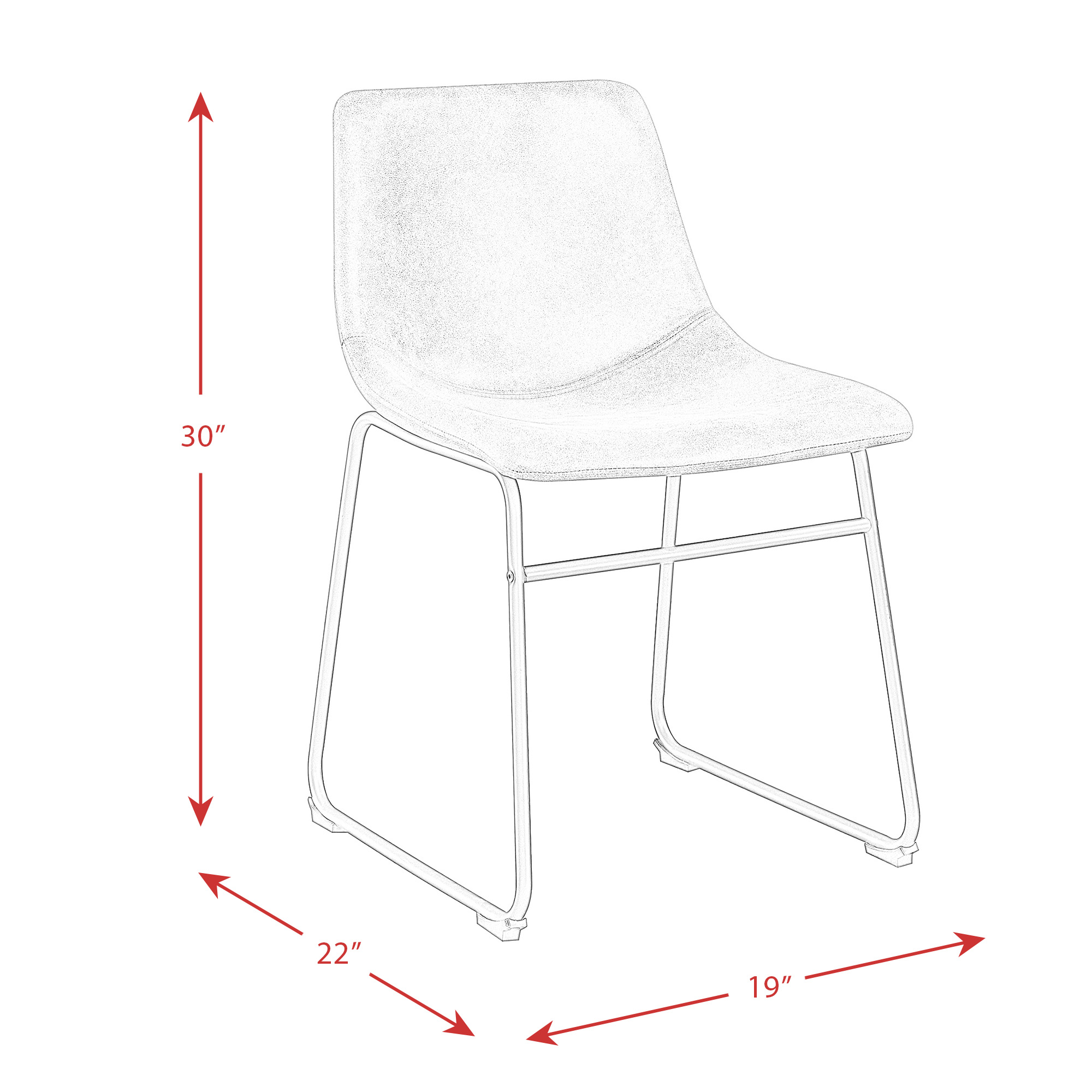 Wes-Chair-Dining-Stool-Line-Drawing