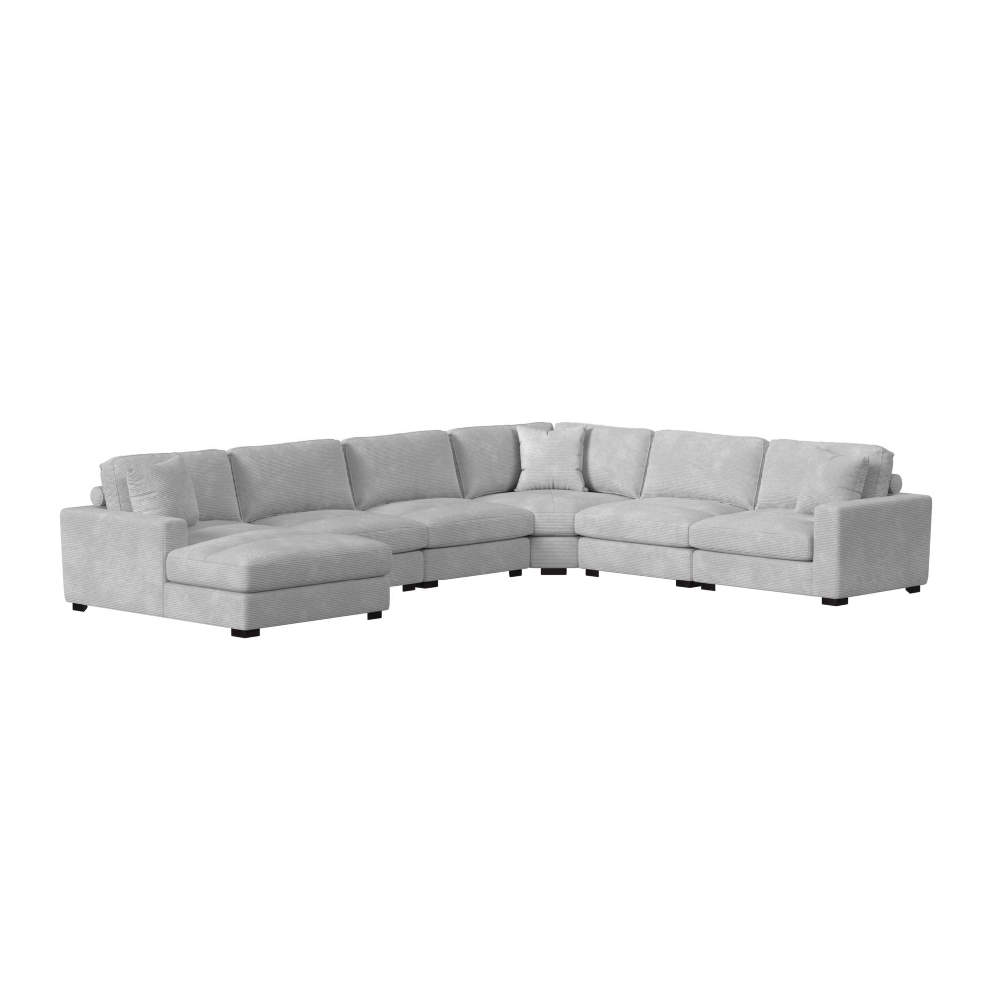 Arizona Modular LHF Chaise with 1 pillow in 20 Steno Stone