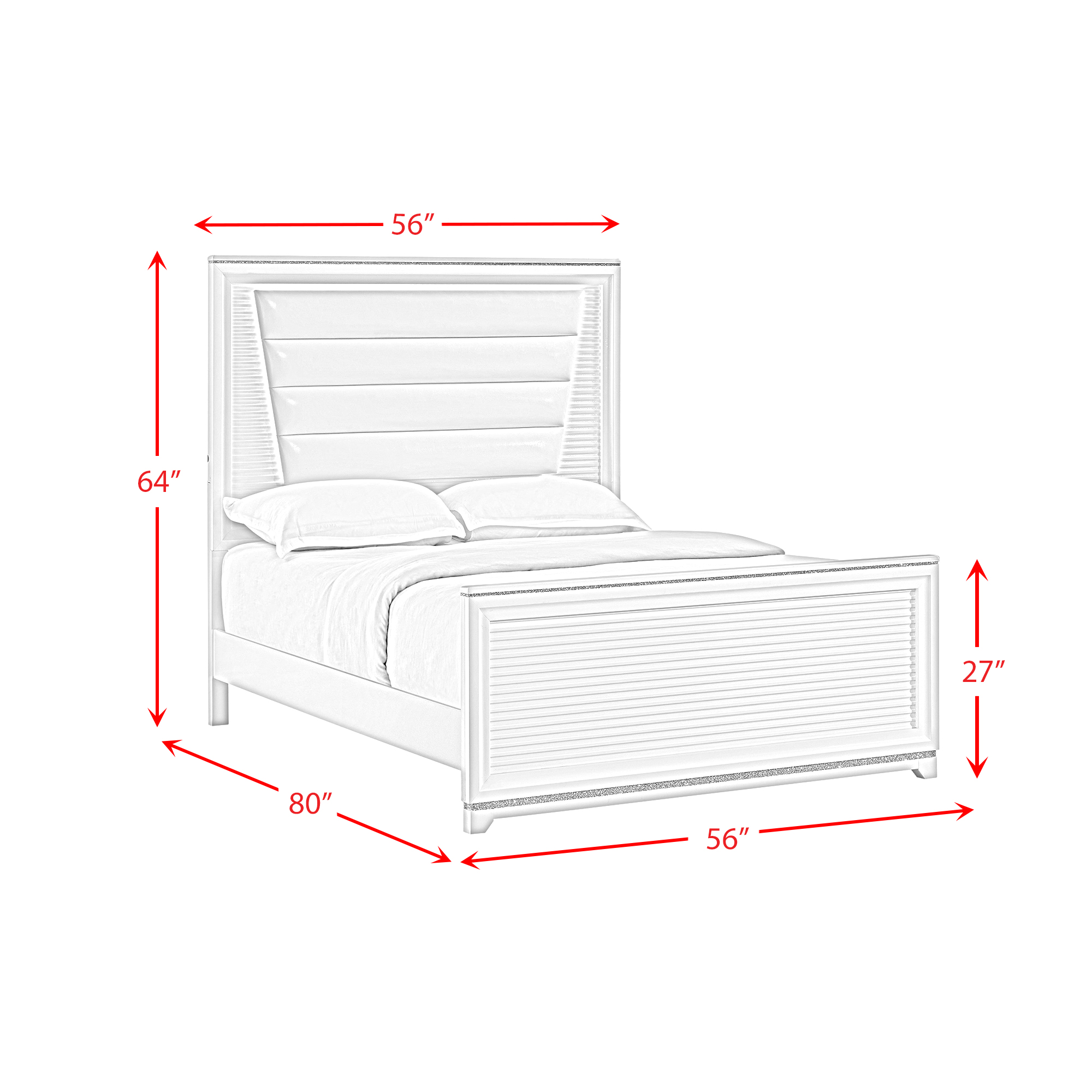 DenmarkFullUPHBedWithLED_LineDrawing