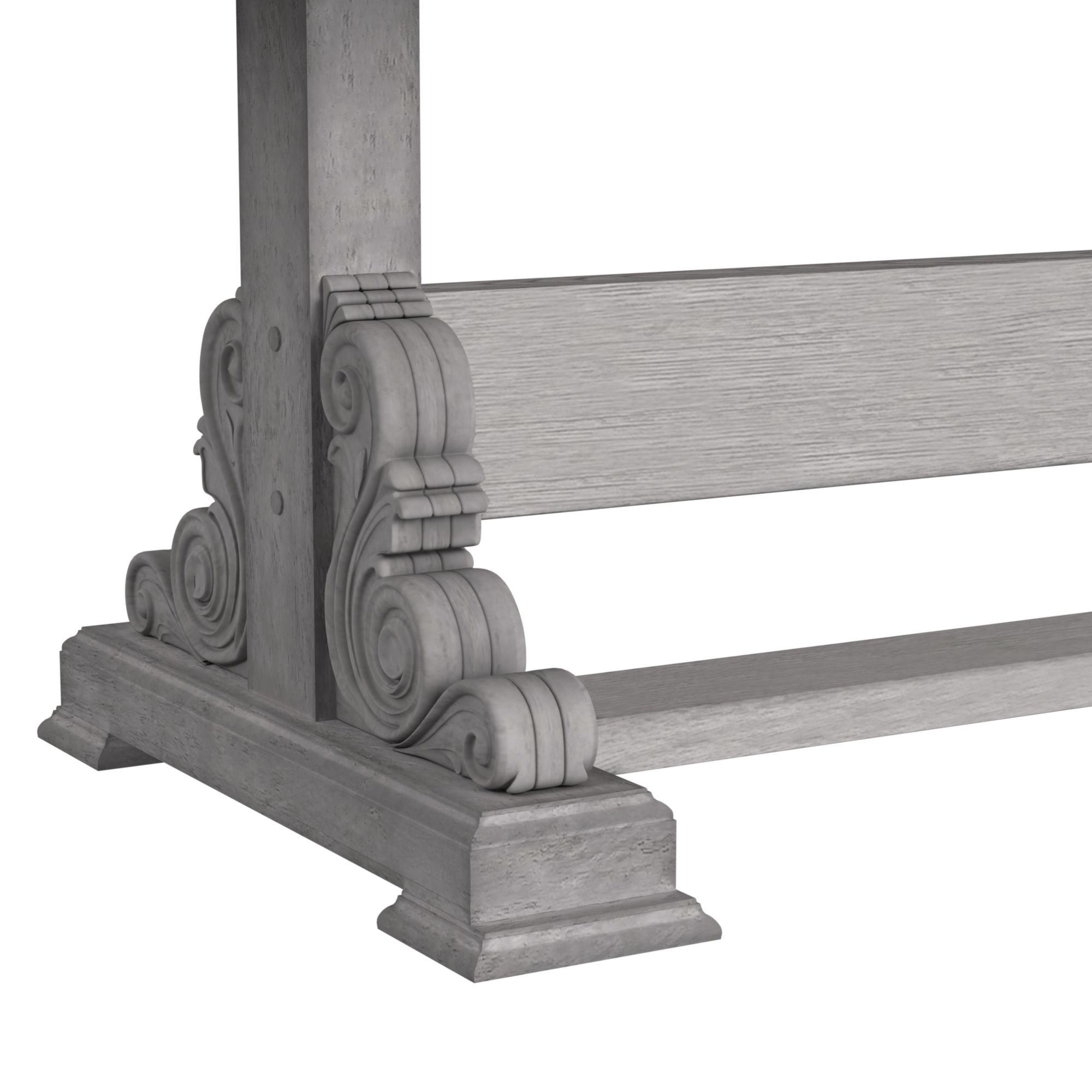 GlenmoreDiningTablew2x18inLeavesinAgedGrey_Leg