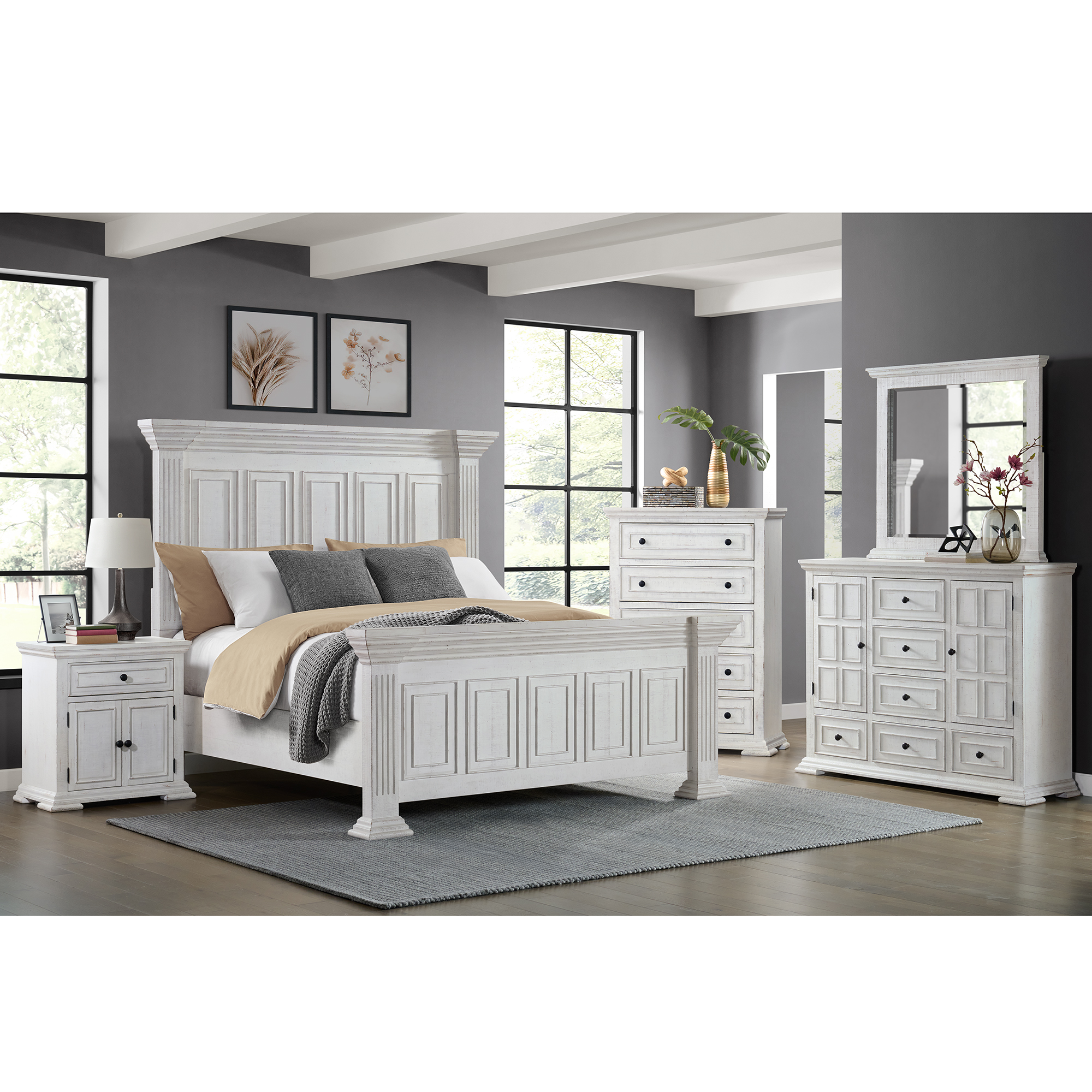 HeatherKingPanel5PCBedroomSetinRusticWhite_Lifestyle