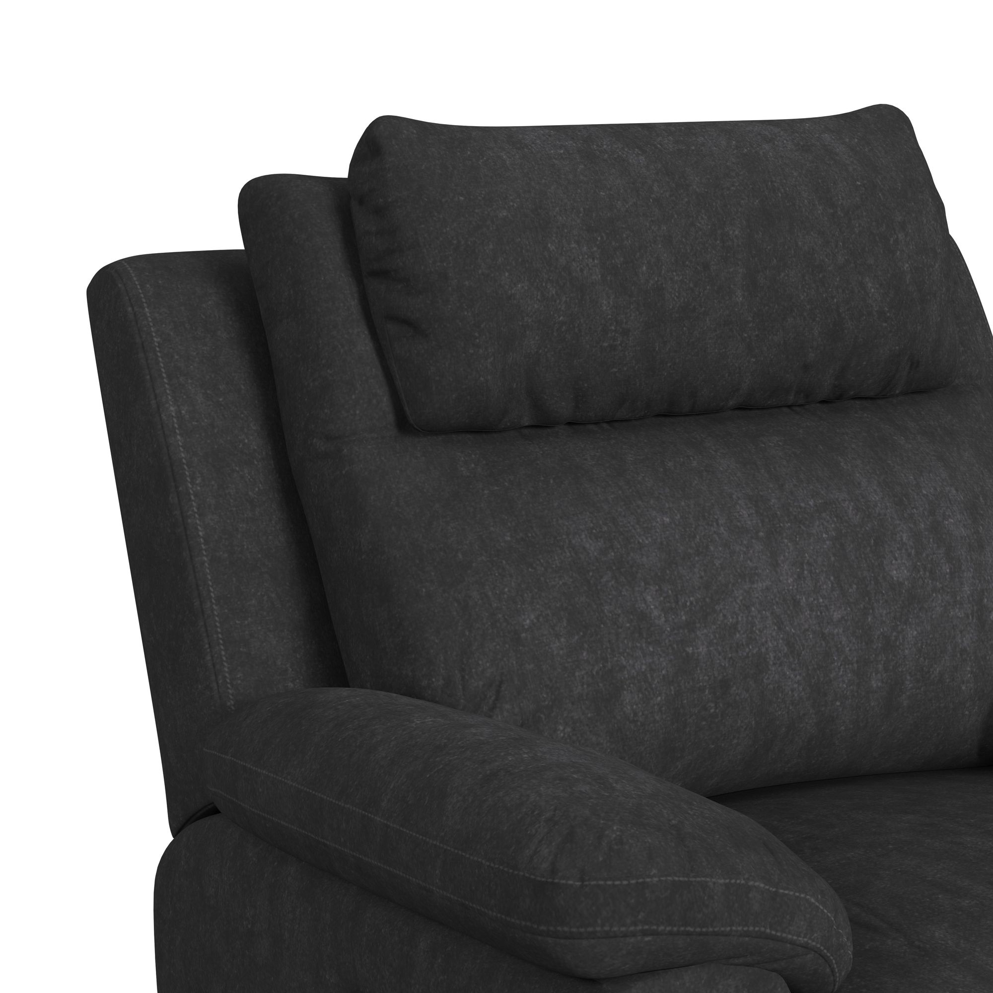 RegalP2ReclinerwZeroGravityandMemoryFoaminExploreCharcoal_TopCornerandArm