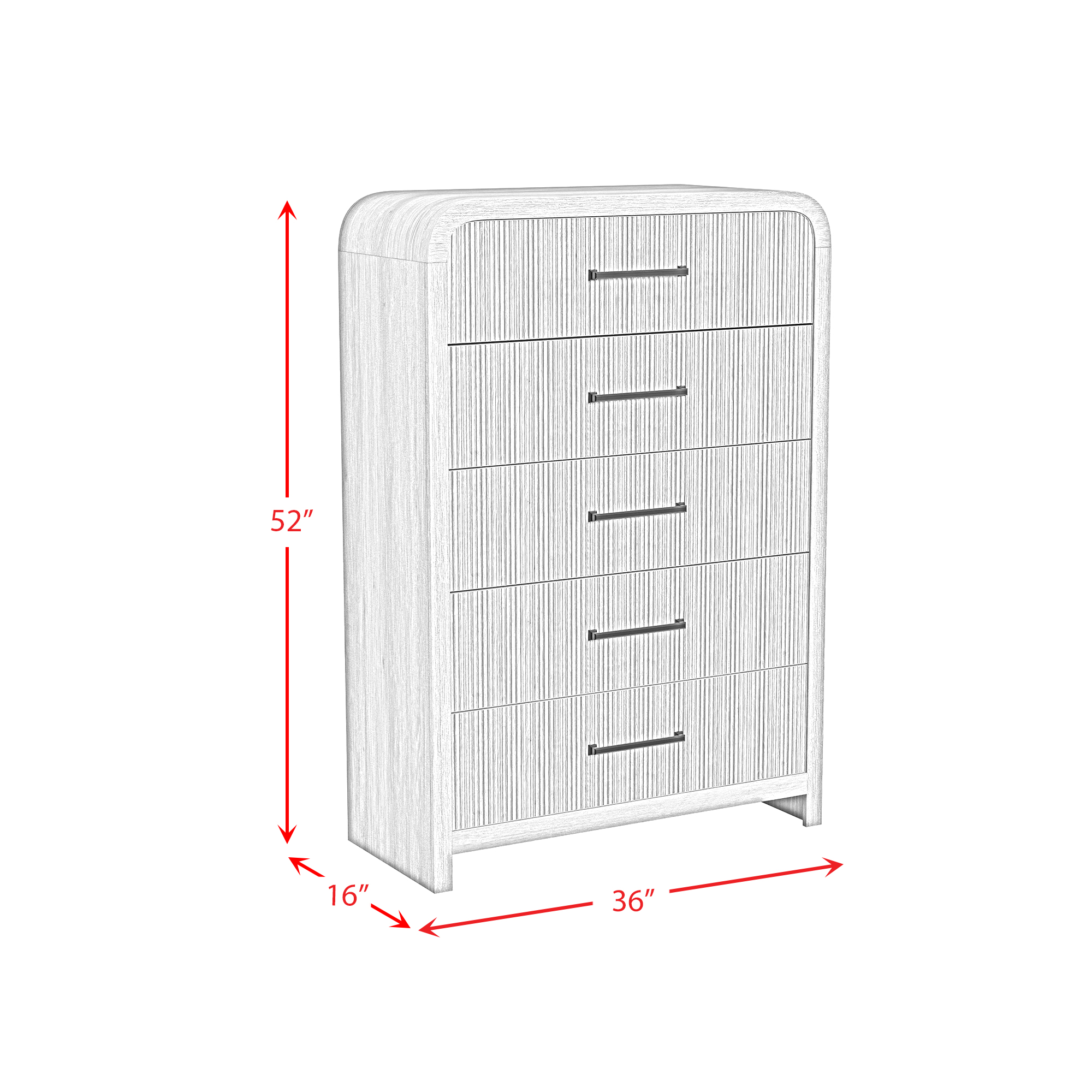 Ridgemont5DrawerChest_LineDrawing