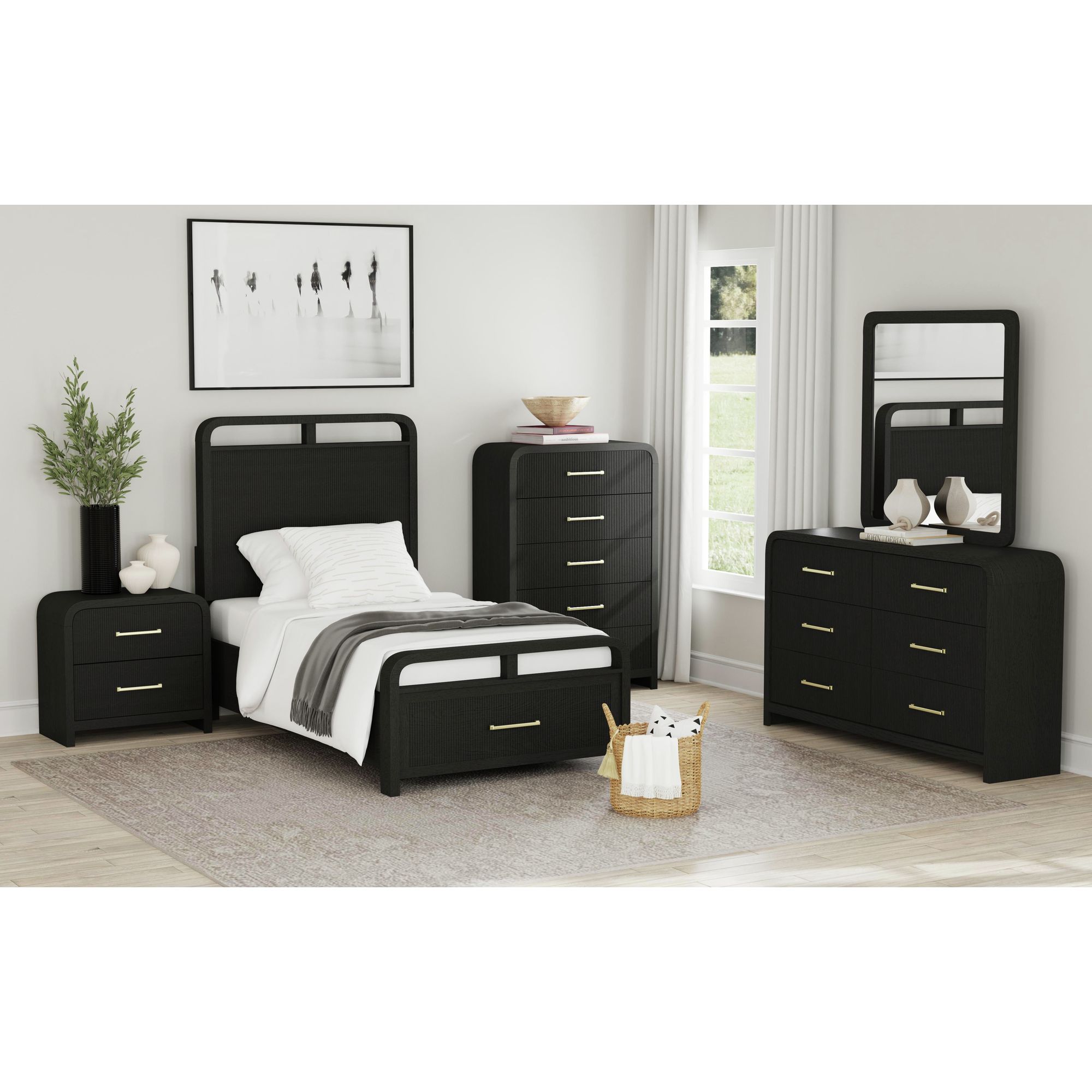 RidgemontTwin5PCStorageBedroomSetinBlackwGrain_Lifestyle