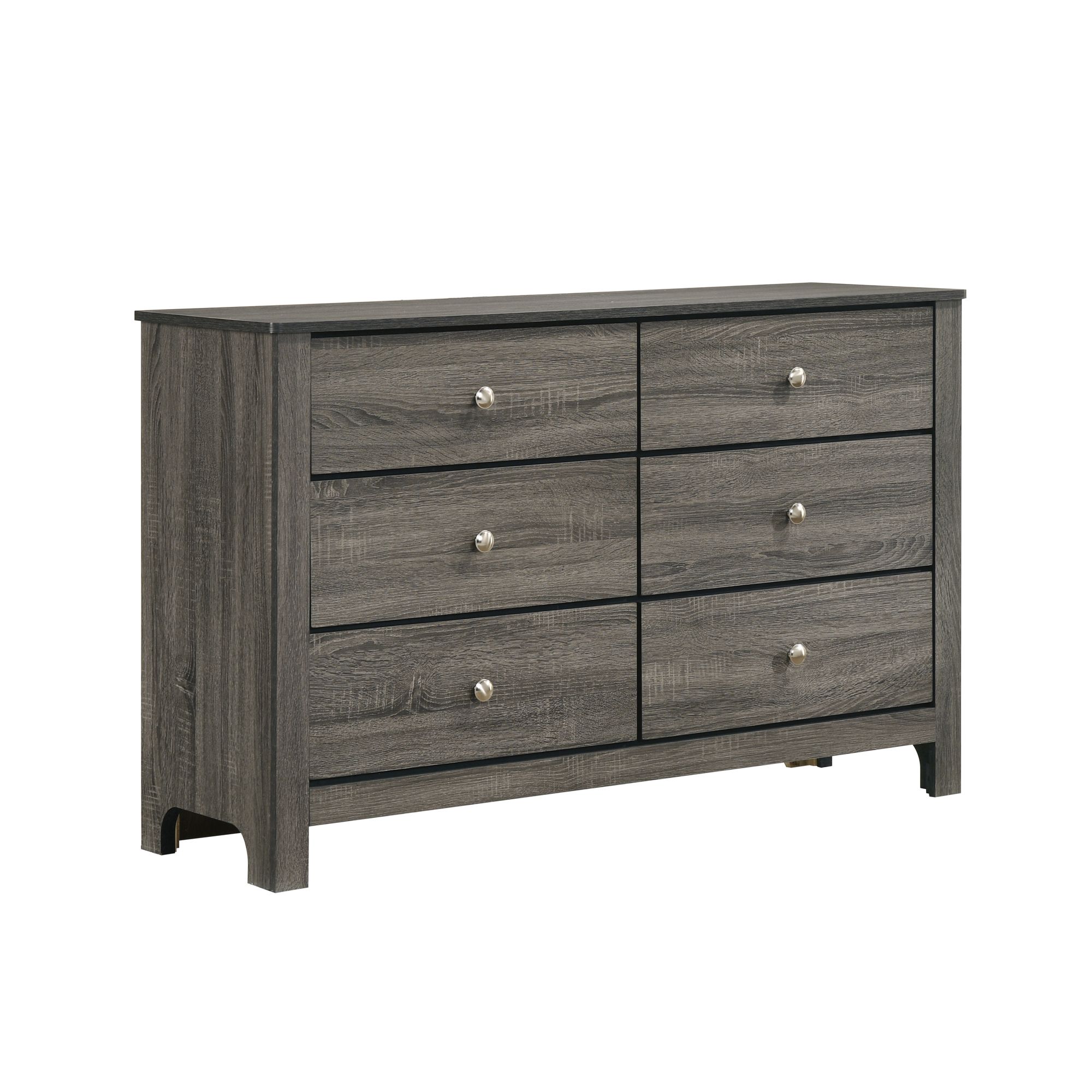 Sami Youth 6-Drawer Dresser in Grey