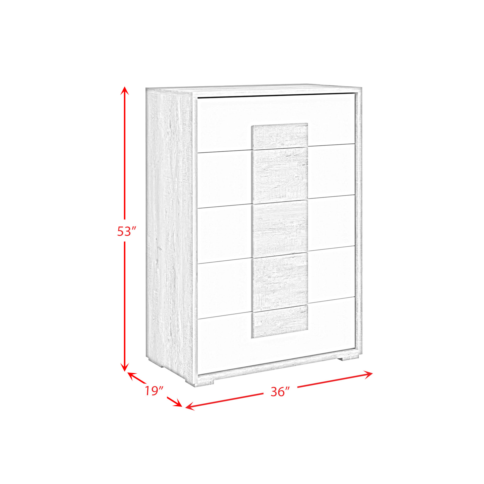 SanMatteo5DrawerChest_LineDrawing