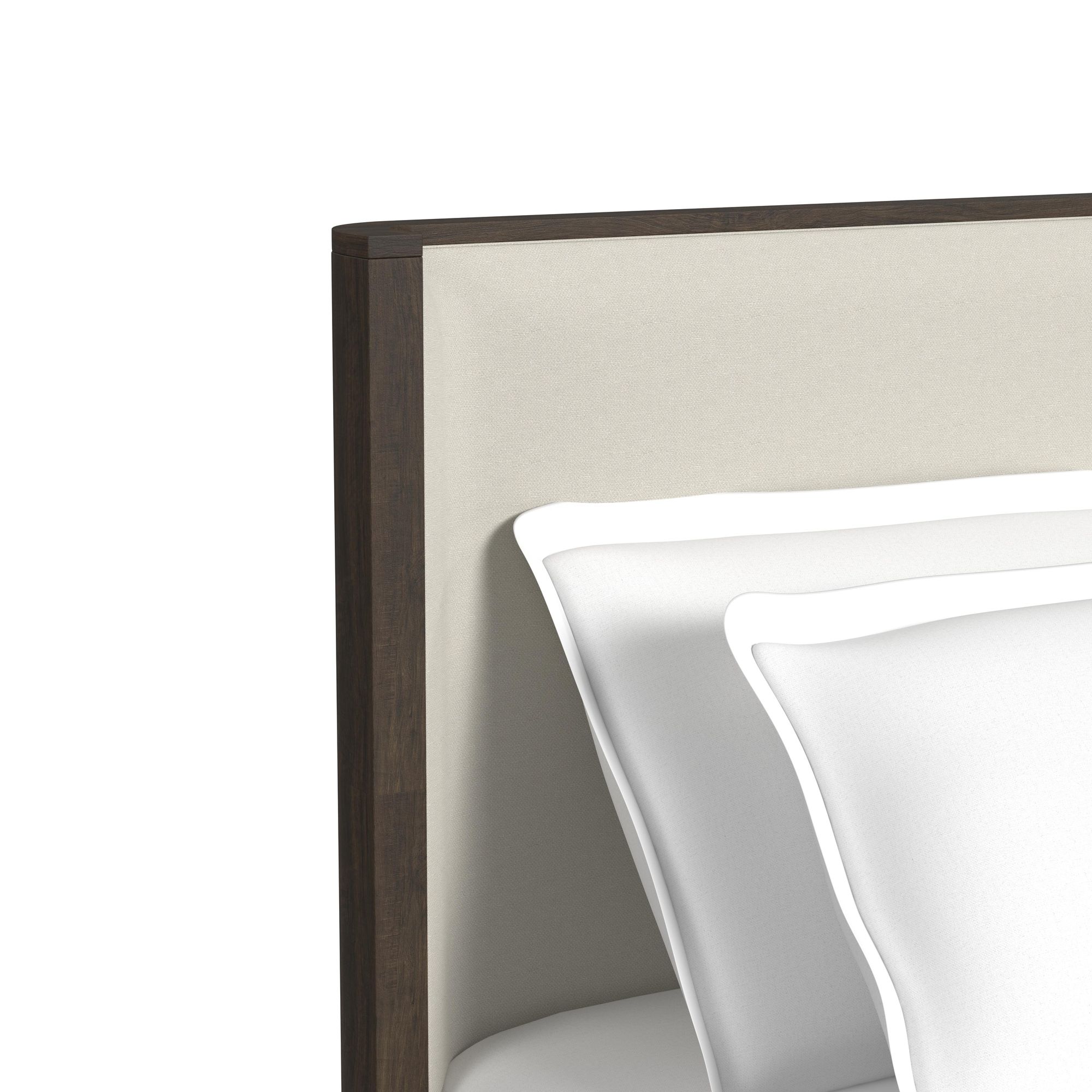 SylvieUPHBedwWhiteFabricinDarkBrown_HBCorner