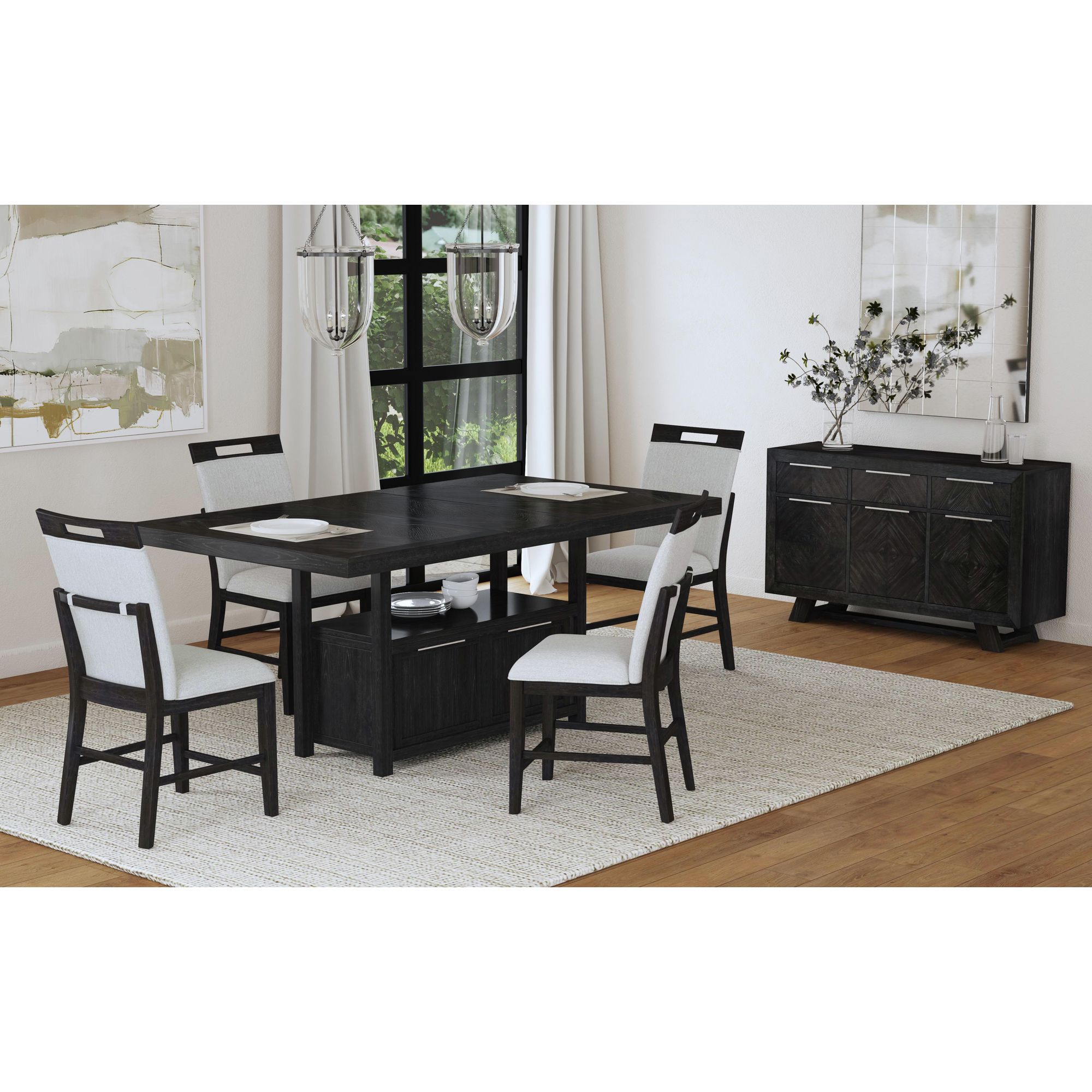 Transcend5PCCounterDiningSetTable4ChairswServerinCharcoal_Lifestyle