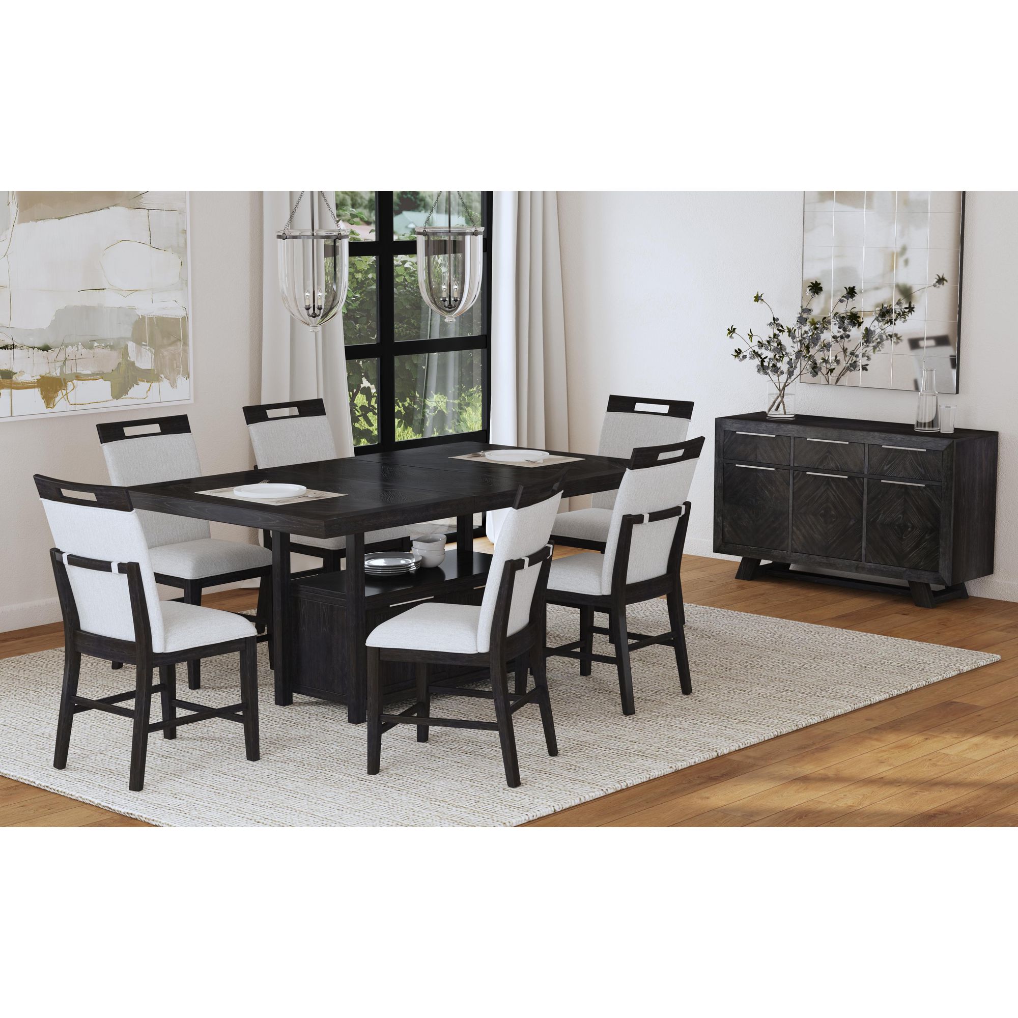 Transcend7PCCounterDiningSetTable6ChairswServerinCharcoal_Lifestyle