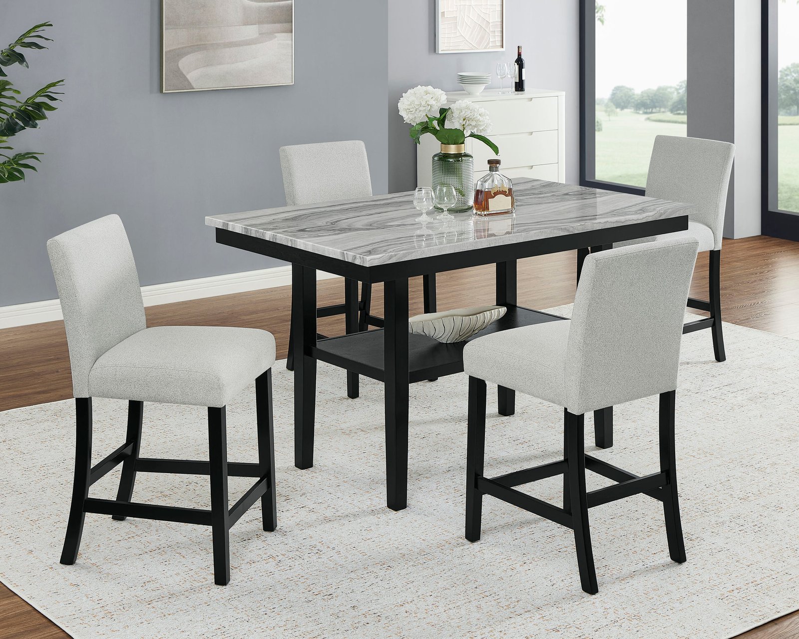 MARBEL 5PK FAUX MARBLE CT HT SET
