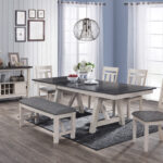 For #2158cg-t-top For#2158cg-t- Wheat Charcoal Maribelle Dining