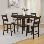 LESTER 5-PK CTR HT TABLE SET BROWN