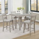 LESTER 5-PK CTR HT TABLE SET GREIGE