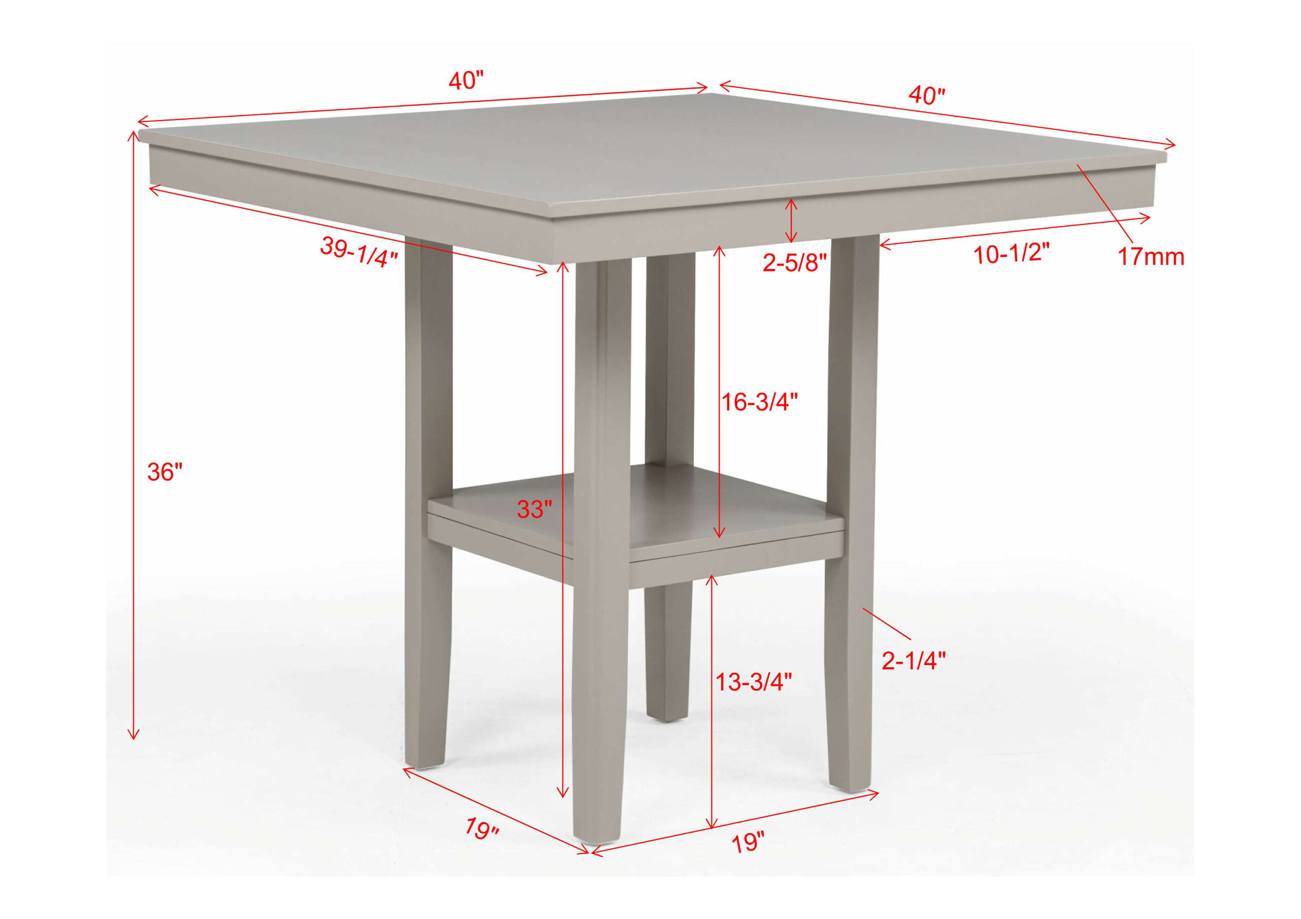 LESTER 5-PK CTR HT TABLE SET GREIGE - Image 4