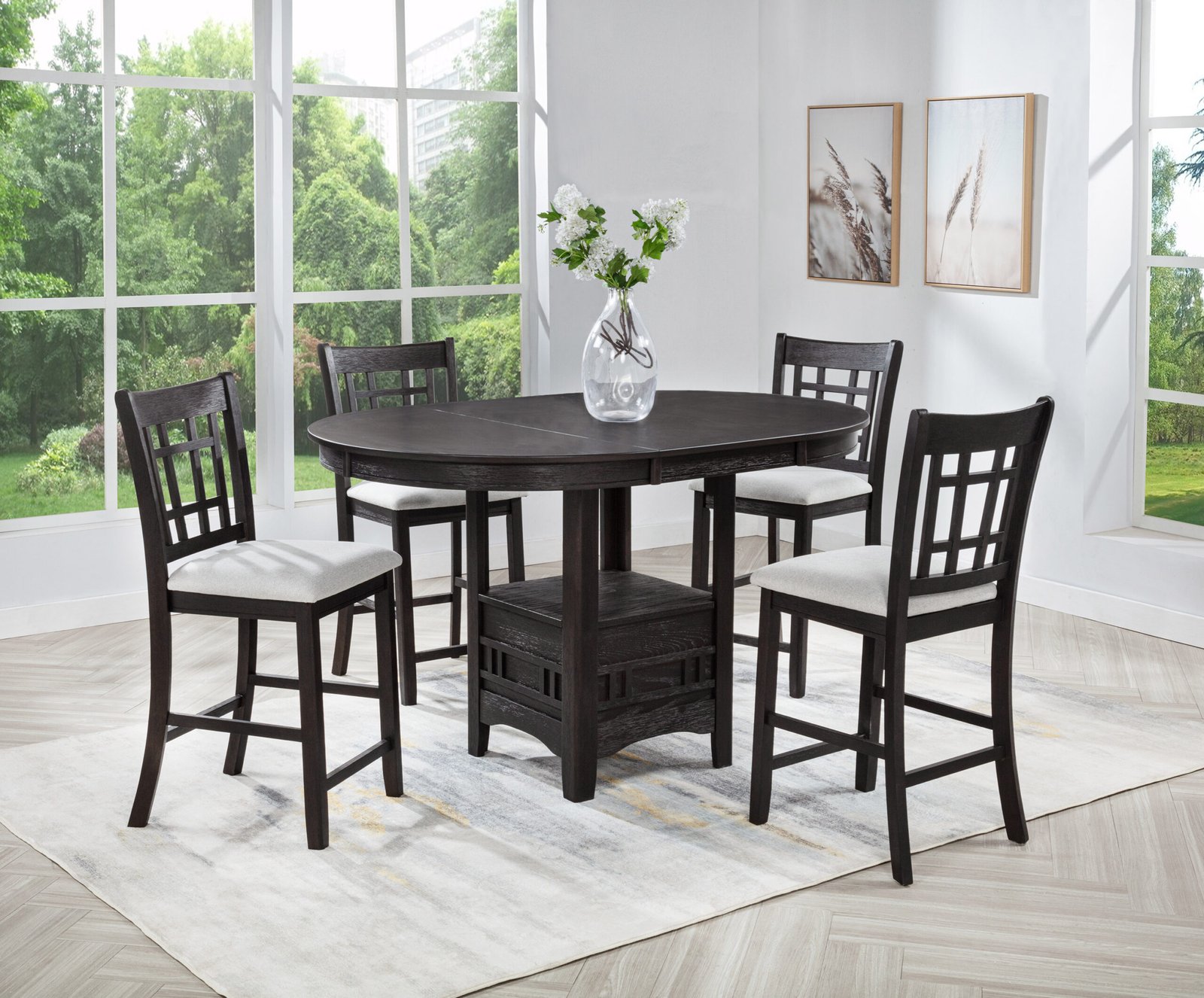 HARTWELL CONTR HT TBL CHARCOAL BLACK