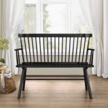 JERIMIAH SPINDLEBACK BENCH BLACK