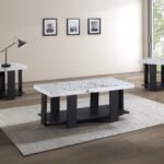 BORIS 3-PK COCKTAIL SET-FAUX MARBLE