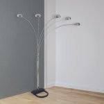 PEWTER SHADE FLOOR LAMP 82"H
