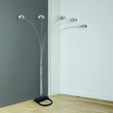 PEWTER SHADE FLOOR LAMP 82"H