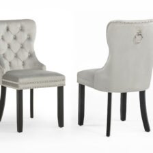 ARABELLA ACCENT CHAIR L.GREY VELVET