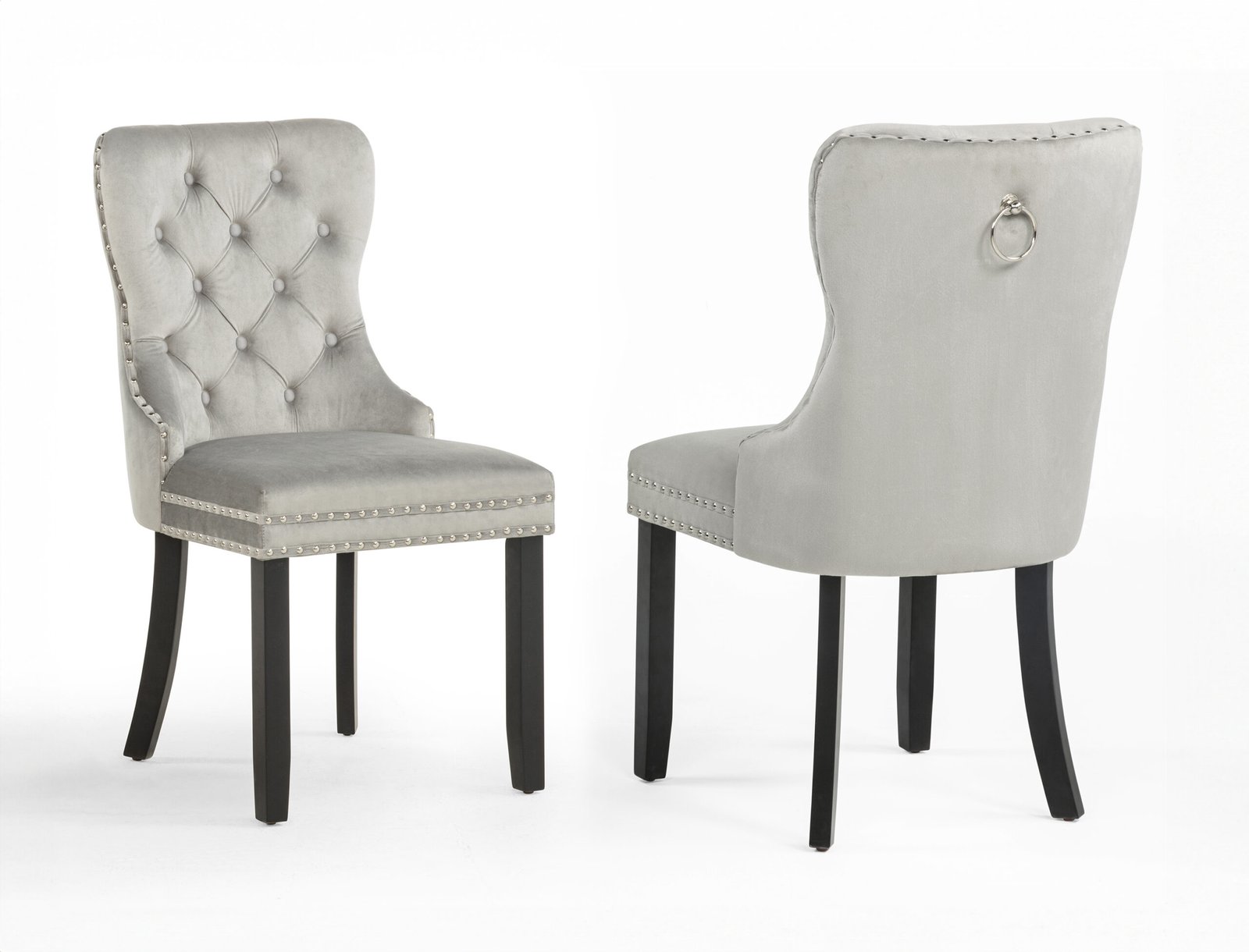 ARABELLA ACCENT CHAIR L.GREY VELVET