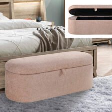 PHILIPA STORAGE BENCH-MAUVE TWEED