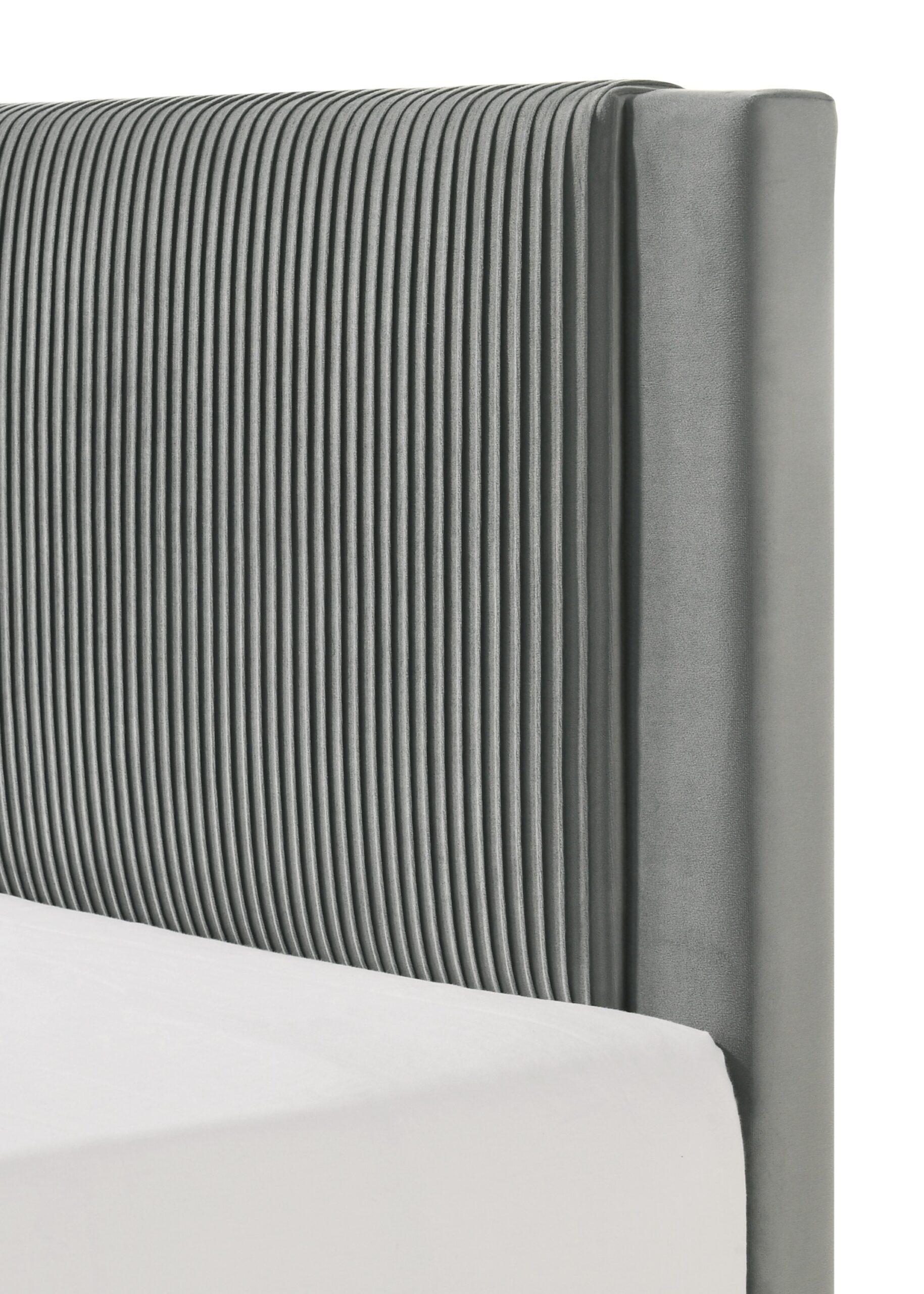 LUCIA PANEL BED LIGHT GREY - Image 3