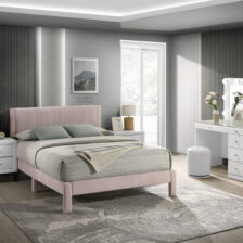 LUCIA PANEL BED PINK