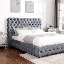 FLORY PANEL BED - GREY