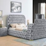 NATALIA PANEL BED GREY