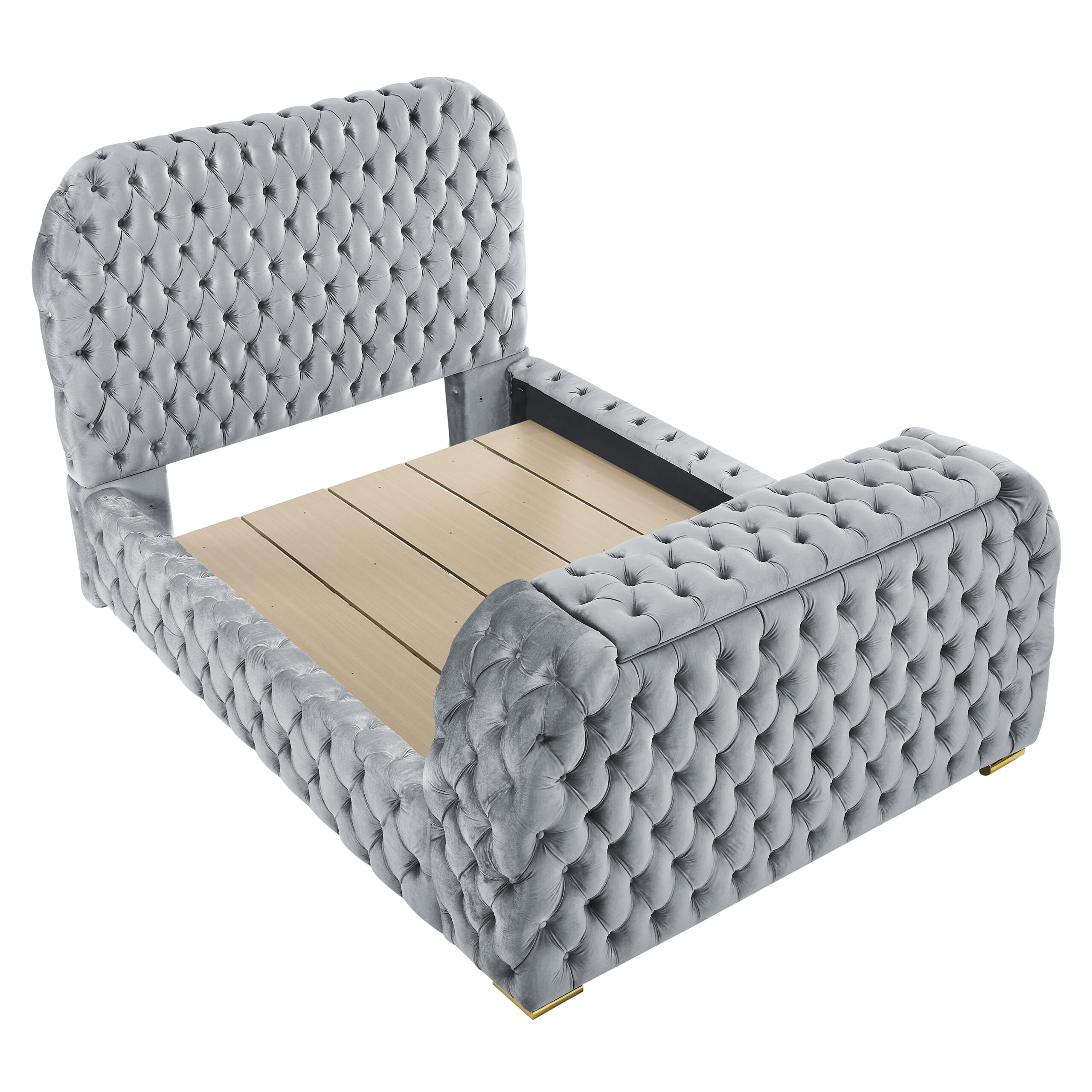 NATALIA PANEL BED GREY - Image 5
