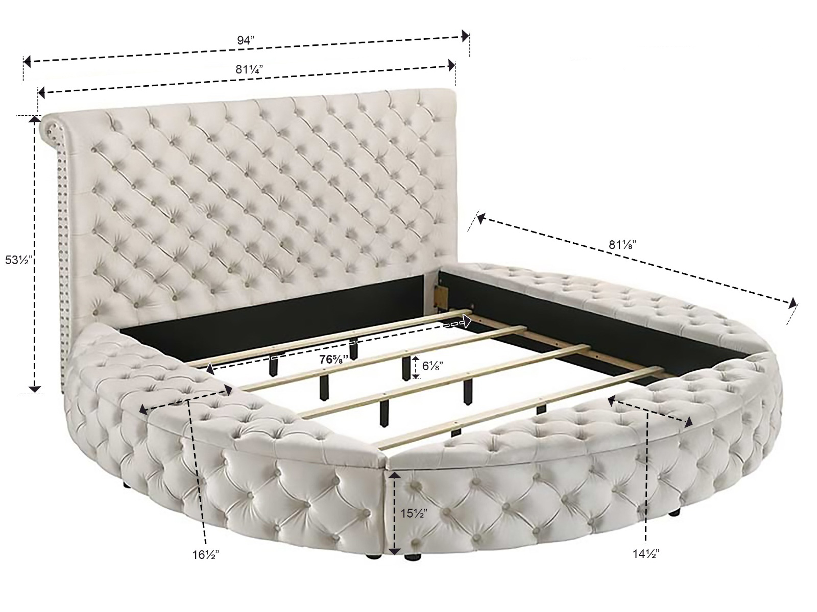 BRIGITTE PANEL BED IVORY - Image 6