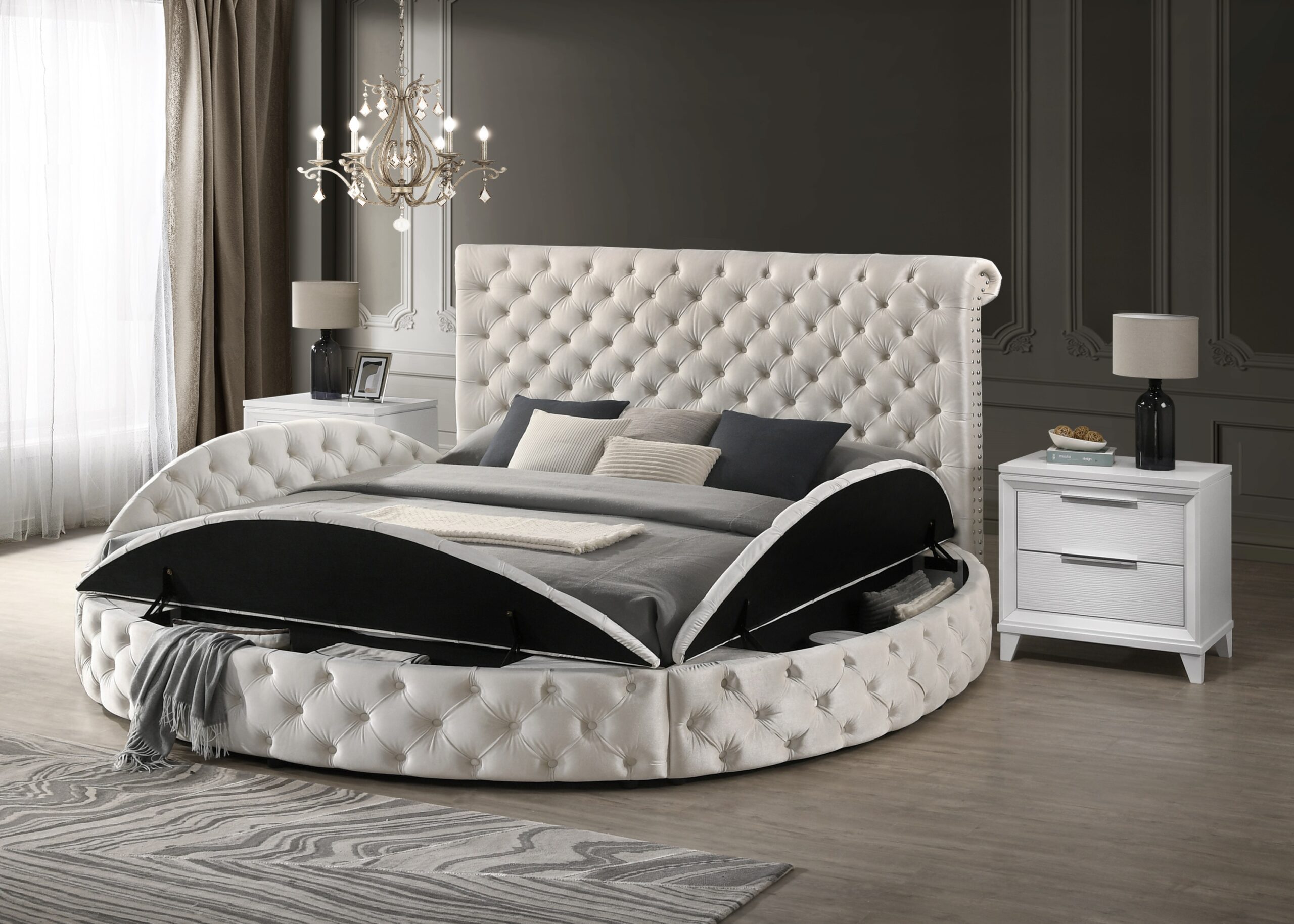 BRIGITTE PANEL BED IVORY