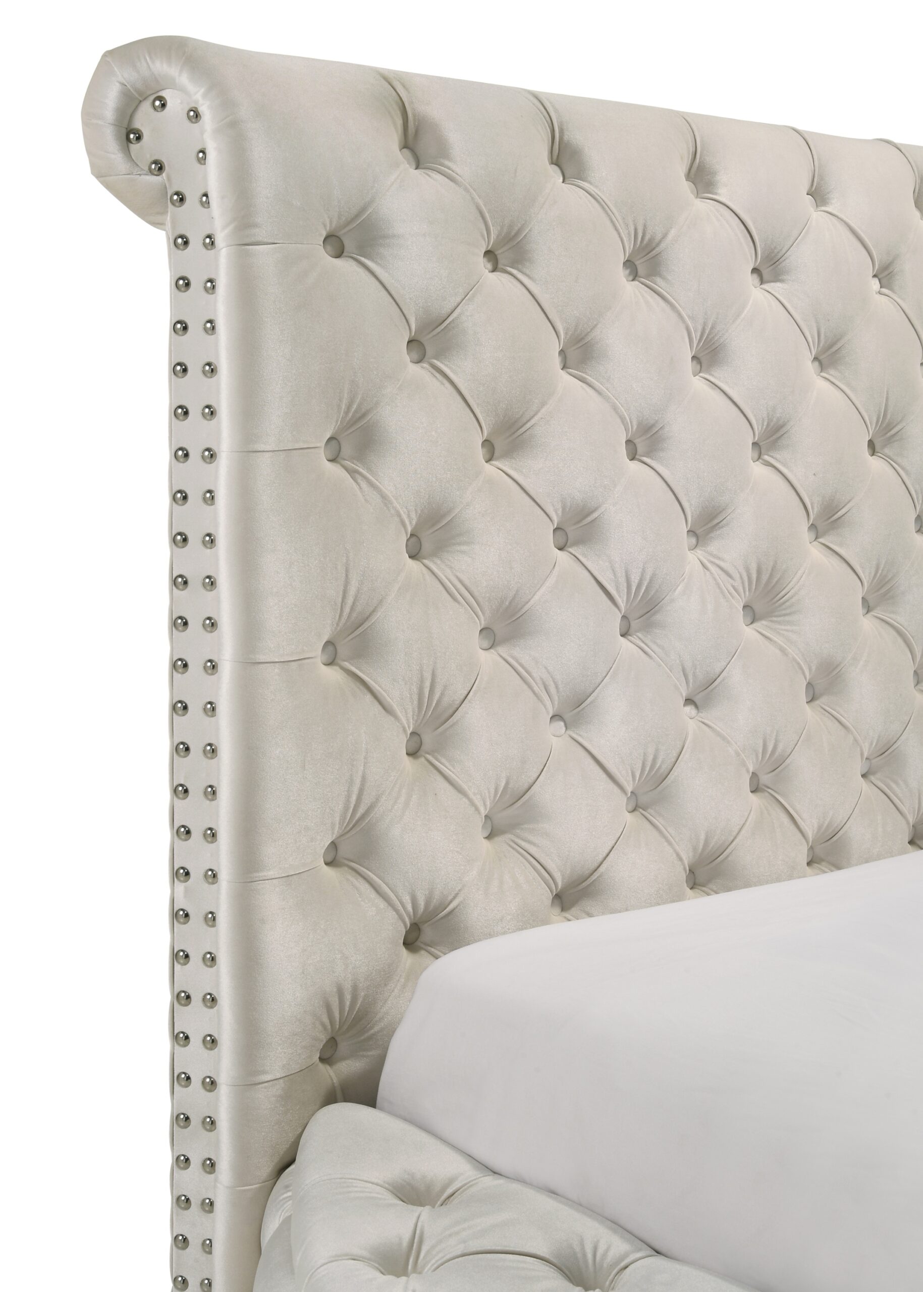 BRIGITTE PANEL BED IVORY - Image 5