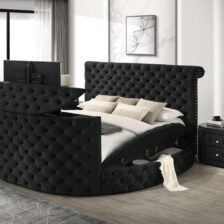 VOLTARE KING FB TV/FIREPLACE BLACK
