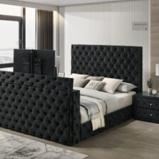 JOSEPHINE PANEL BED BLACK